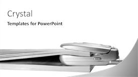  Presentation with cell - Theme featuring magazine-and-cell-phone background and a white colored foreground