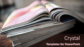  Presentation with brochure - Presentation design consisting of magazine-brochure-or-catalogue and a wine colored foreground