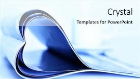  Presentation with folded heart - PPT layouts enhanced with news bulletin - magazine folded to heart shape background and a cool aqua colored foreground