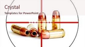  Presentation with crosshairs - PPT layouts consisting of magazine for gun with crosshairs background and a lemonade colored foreground