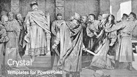  Presentation with engraving - PPT theme having magazine niva publishing house background and a gray colored foreground