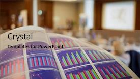  Presentation with comparison - Presentation theme with magazine with colour chart background and a coral colored foreground