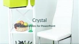  Presentation with magazines - Presentation consisting of magazines and folders in green box on shelf in room background and a sky blue colored foreground