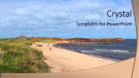  Presentation with beautiful scenery of kuala lumpur - Theme enhanced with magdalen island in quebec background and a light blue colored foreground