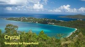  Presentation with virgin islands - Audience pleasing presentation design consisting of magens bay st thomas backdrop and a tawny brown colored foreground