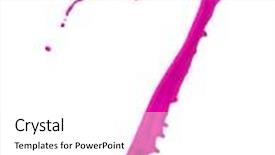  Presentation with magenta - Cool new slide set with magenta paint splash isolated on white background backdrop and a white colored foreground