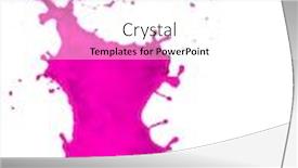  Presentation with magenta - PPT theme having magenta paint splash isolated background and a white colored foreground