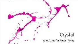  Presentation with paint splatter - Slide deck with magenta paint splash isolated background and a white colored foreground