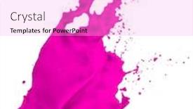  Presentation with magenta - Beautiful slide deck featuring magenta-paint-splash-isolated backdrop and a lilac colored foreground