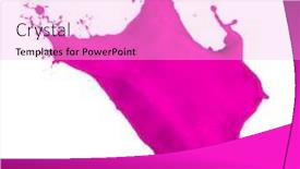  Presentation with magenta - Presentation design featuring magenta-paint-splash-isolated background and a lavender colored foreground