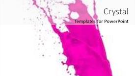  Presentation with magenta - Theme consisting of magenta-paint-splash-isolated background and a white colored foreground