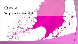  Presentation with magenta - Theme having magenta-paint-splash-isolated background and a white colored foreground