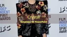  Presentation with maggie - PPT theme consisting of maggie-gyllenhaal-at-the-2022 background and a tawny brown colored foreground