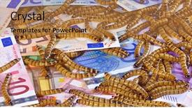  Presentation with euro - Presentation consisting of maggots - big ugly worms crawling background and a coral colored foreground