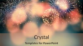  Presentation with new year - Presentation design featuring magic abstract holiday background - fireworks background and a coral colored foreground