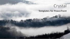  Presentation with magic - Presentation theme consisting of magic-autumn-mountain-landscape background and a white colored foreground