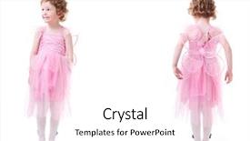  Presentation with fairy - PPT theme having magic back - cute curly haired girl background and a  colored foreground