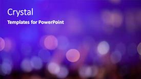  Presentation with blurred bokeh - Colorful PPT theme enhanced with magic background of blurred stage lights full with bokeh backdrop and a royal blue colored foreground