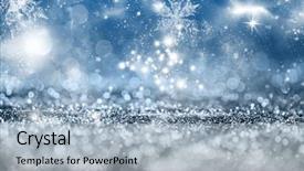  Presentation with magic - Cool new presentation theme with magic blue holiday abstract glitter backdrop and a light blue colored foreground