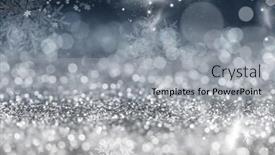  Presentation with blue stars - Theme featuring magic blue holiday abstract glitter background with blinking stars and falling snowflakes blurred bokeh of christmas lights background and a light gray colored foreground