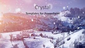  Presentation with christmas magic - Colorful PPT theme enhanced with magic-christmas-concept-with-falling backdrop and a light blue colored foreground