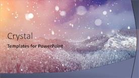  Presentation with christmas magic - PPT theme featuring magic-christmas-concept-with-falling background and a coral colored foreground