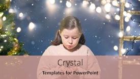  Presentation with candle christmas - Colorful presentation theme enhanced with magic-christmas-evening-little-girl backdrop and a coral colored foreground