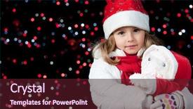  Presentation with christmas magic - Audience pleasing PPT layouts consisting of magic christmas lights - cute girl backdrop and a  colored foreground