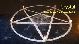  Presentation with nobody - Theme with magic-circle-with-burning-candles background and a tawny brown colored foreground