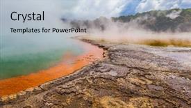  Presentation with evaporation - PPT theme with magic country of hot water background and a lemonade colored foreground