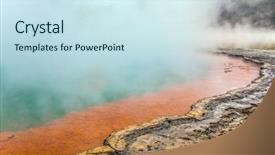  Presentation with new zealand - Colorful slide set enhanced with magic country of hot water backdrop and a sky blue colored foreground