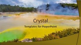  Presentation with evaporation - Amazing presentation theme having magic country of hot waters backdrop and a yellow colored foreground