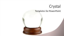  Presentation with magic ball - Slide deck featuring magic crystal ball isolated background and a white colored foreground