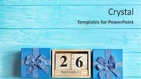  Presentation with christmas magic - Amazing slides having magic cube - calendar with date and gift backdrop and a arctic colored foreground