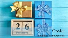  Presentation with christmas magic - Presentation theme with magic cube - calendar with date and gift background and a  colored foreground