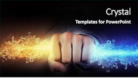  Presentation with string light - PPT theme having magic cube - man catch stream of light background and a  colored foreground