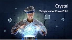  Presentation with blue sky at cook islands - PPT layouts enhanced with magic cube - she is magician as cook background and a  colored foreground