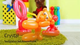  Presentation with knee simple - Cool new theme with magic cube - simple balloon animals and other backdrop and a  colored foreground