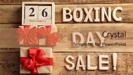  Presentation with memories temlate text box - Cool new presentation theme with magic cube - text boxing day sale backdrop and a  colored foreground