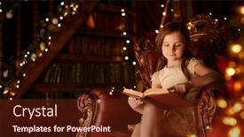  Presentation with fairy tales - PPT theme having magic-for-christmas-cute background and a tawny brown colored foreground