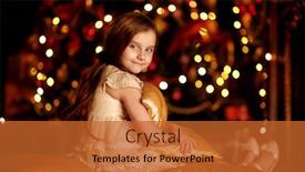  Presentation with golden lights - Presentation design consisting of magic-for-christmas-cute background and a red colored foreground