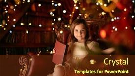  Presentation with fairy tales - Audience pleasing PPT theme consisting of magic-for-christmas-cute backdrop and a tawny brown colored foreground