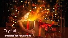  Presentation with christmas magic - Slide deck enhanced with magic-for-christmas-happy-excited background and a tawny brown colored foreground