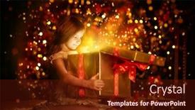  Presentation with christmas magic - Amazing presentation design having magic-for-christmas-happy backdrop and a tawny brown colored foreground