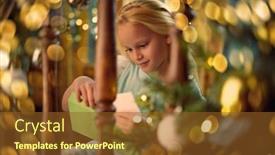  Presentation with christmas magic - Presentation design having magic-for-christmas-making-wishes background and a tawny brown colored foreground