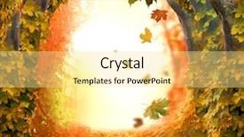  Presentation with magic garden - Theme with magic forest background and a blonde colored foreground