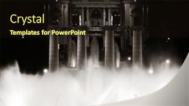  Presentation with magic show - Slides with magic-fountain-show background and a wine colored foreground