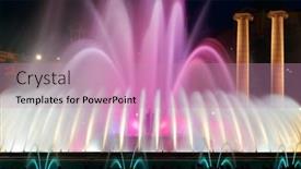  Presentation with magic show - PPT layouts enhanced with magic-fountain-show background and a coral colored foreground