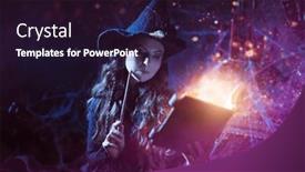  Presentation with black-magic - PPT layouts with magic-halloween-spells-beautiful-curly and a wine colored foreground