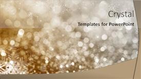  Presentation with christmas magic - PPT theme enhanced with magic holiday abstract glitter background with blinking stars and falling snowflakes blurred bokeh of christmas lights background and a soft green colored foreground